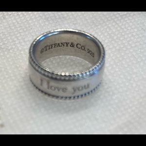 Tiffany & Co Yours “I Love You” sterling silver Size 4 Ring